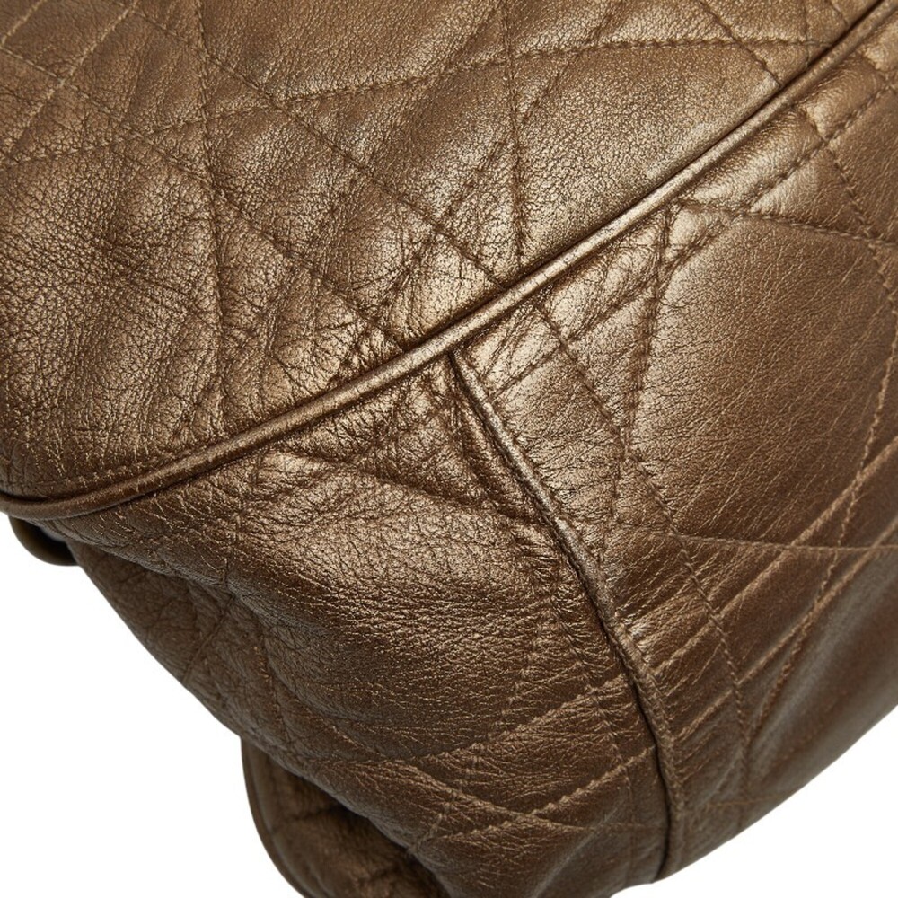 CHRISTIAN DIOR Gold Leather Shoulder Bag - Picture 7 of 10